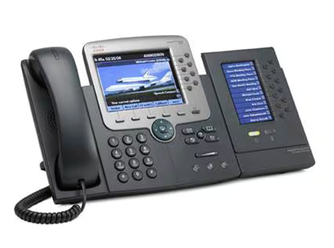 Example of Cisco phone with one CP 7916 Expansion Module attached