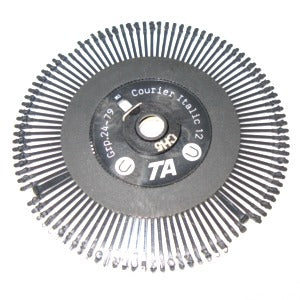 Royal Typewriter Printwheel Courier Italic 12