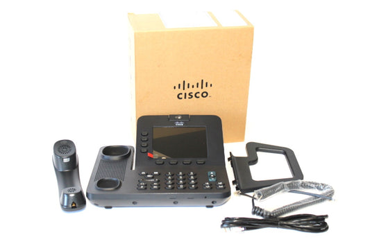 Cisco 8945 Phone with handset, handset cable, stand and ethernet cable
