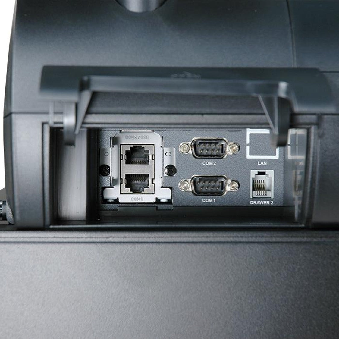 Rear communication ports for the Sam4s ER-920 Cash Register