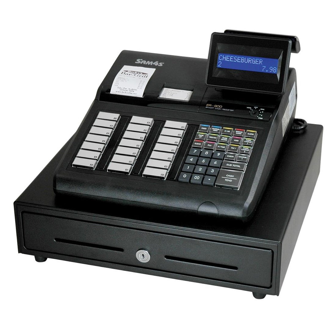 Sam4s ER-945 Electronic Cash Register with Raised Keyboard