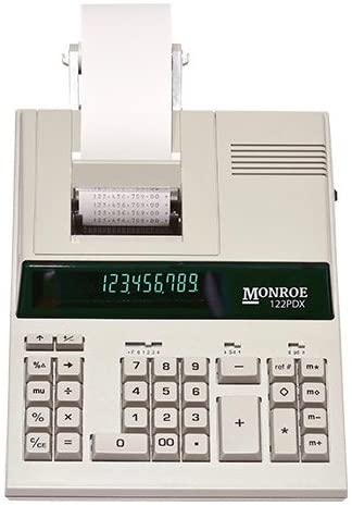 Monroe Calculator  122PDX  Medium Duty Desktop Printing