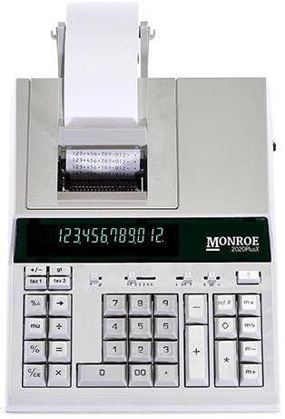 Monroe 2020PlusX Desktop Printing Calculator Ivory