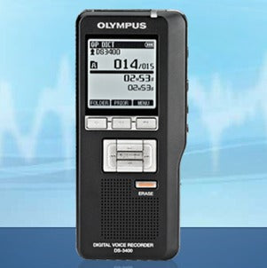 Olympus DS-3400 Refurbished Digital Voice Recorder -Base